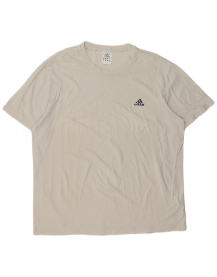Adidas Herre T-Shirt Top 2XL Hvid Bomuld