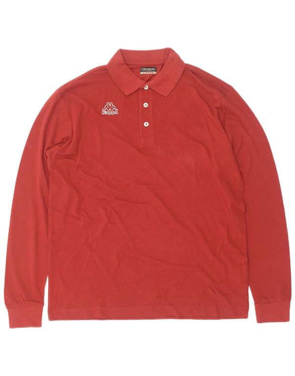 Kappa Langærmet Polo Shirt til mænd Stor rød bomuld