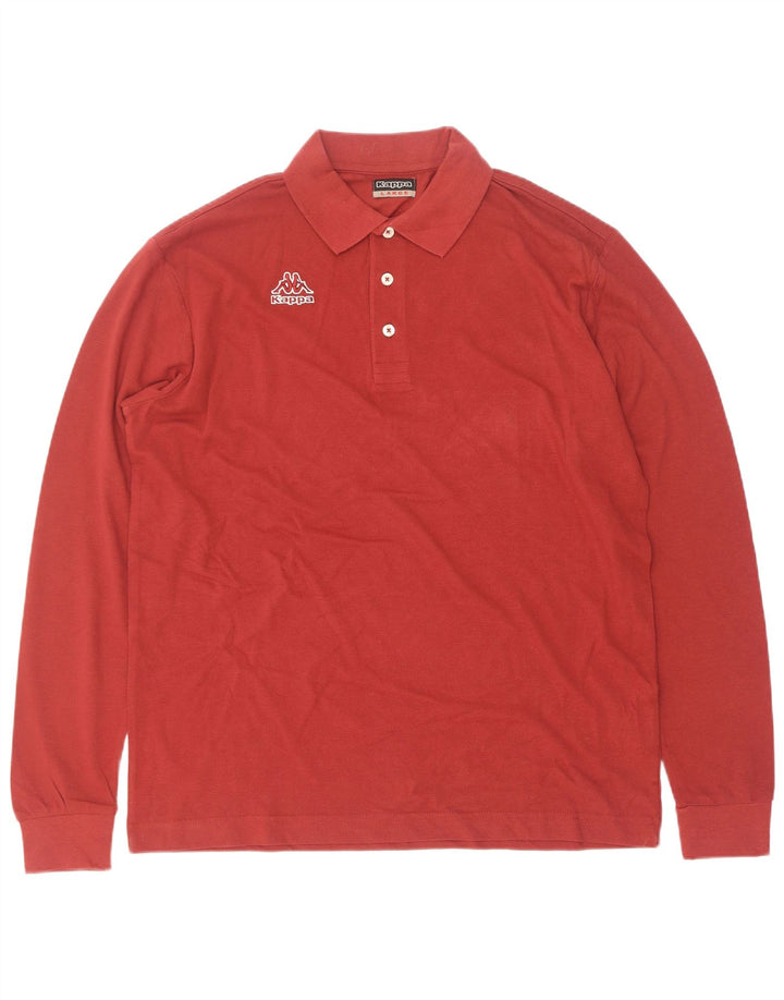 Kappa Langærmet Polo Shirt til mænd Stor rød bomuld