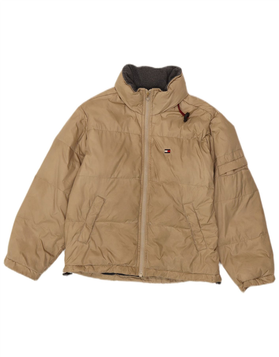 Tommy Hilfiger drenge polstret jakke 7-8 år XS Beige nylon