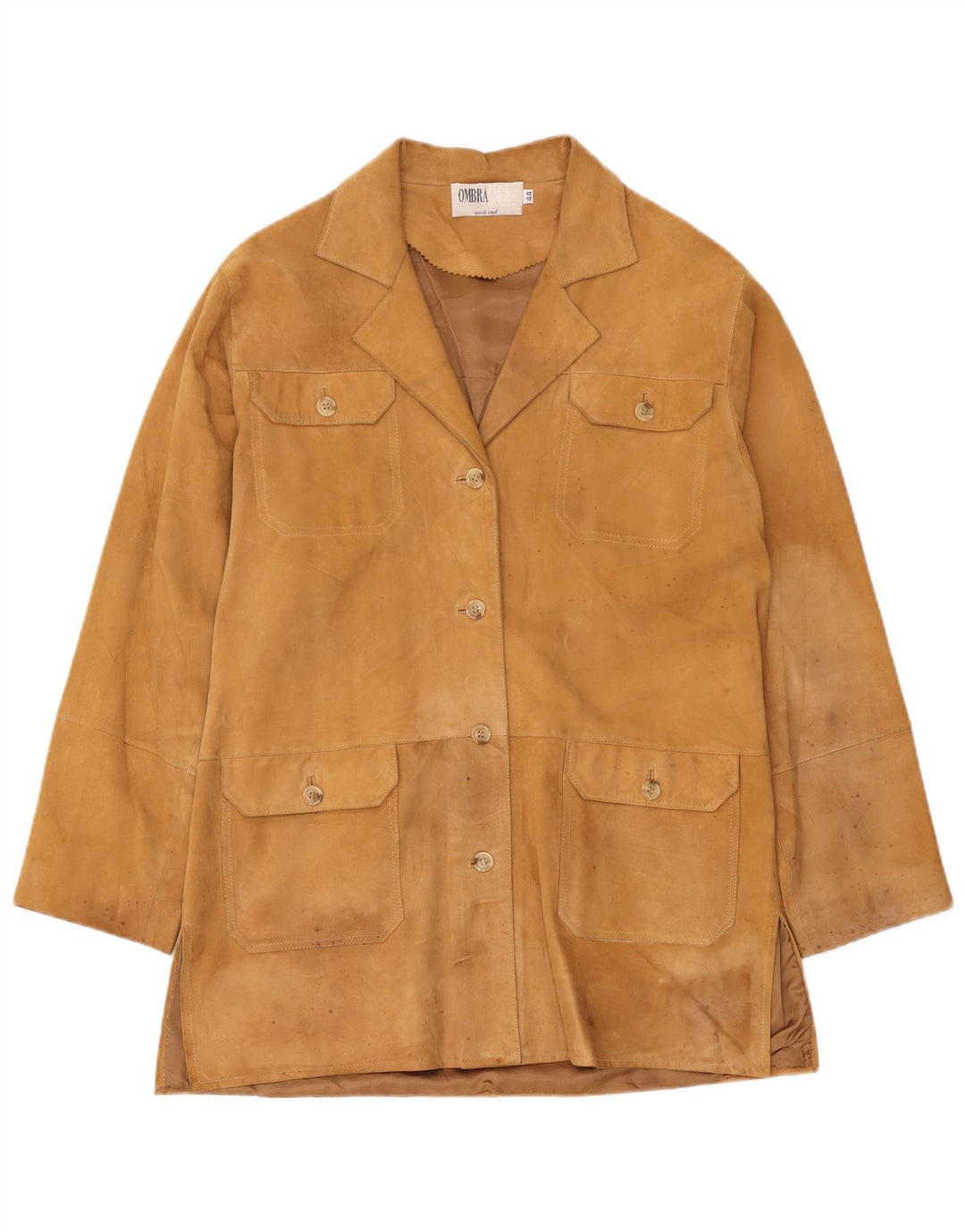Ombraluce Dame Ruskind Overfrakke IT 44 Medium Beige