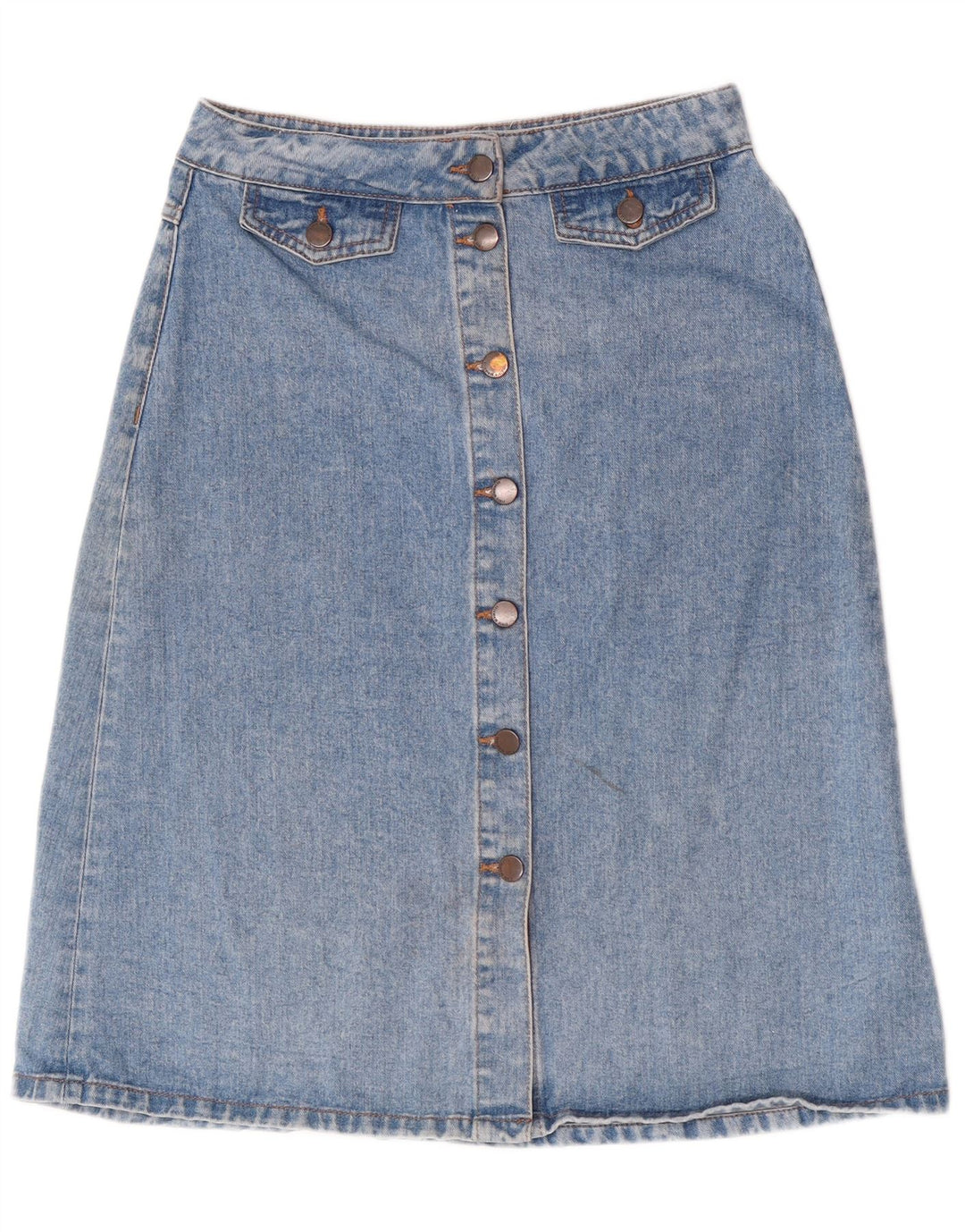 Zara Dame Denim Nederdel Small W28 Blå