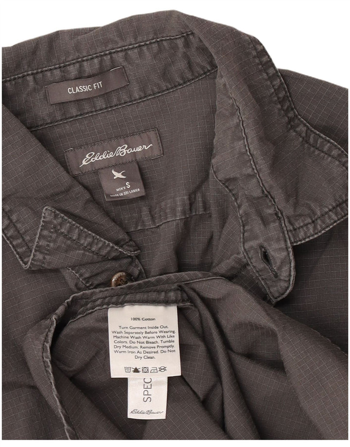 Eddie Bauer Herre Classic Fit skjorte lille grå bomuld