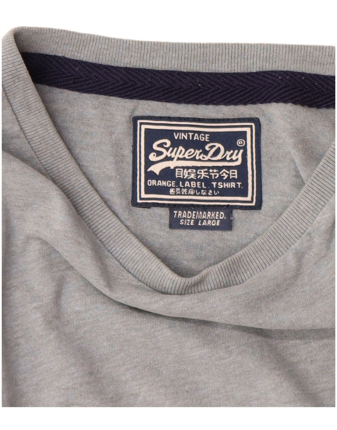 Superdry T-shirt top til mænd, stor grå bomuld
