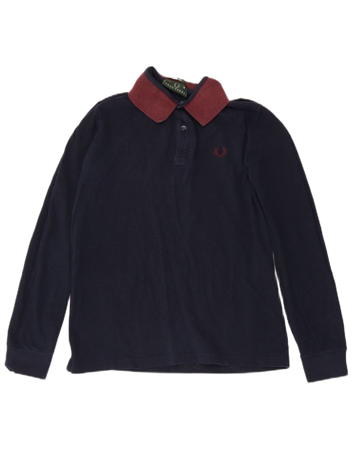 Fred Perry Herre Slim Fit Langærmet Polo Shirt Medium Navy Blue Bomuld