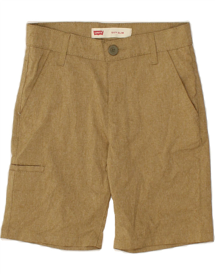LEVI'S Boys 511 Slim Cargo Shorts 9-10 Years W25 Beige Polyester Vintage Levi's and Second-Hand Levi's from Messina Hembry 