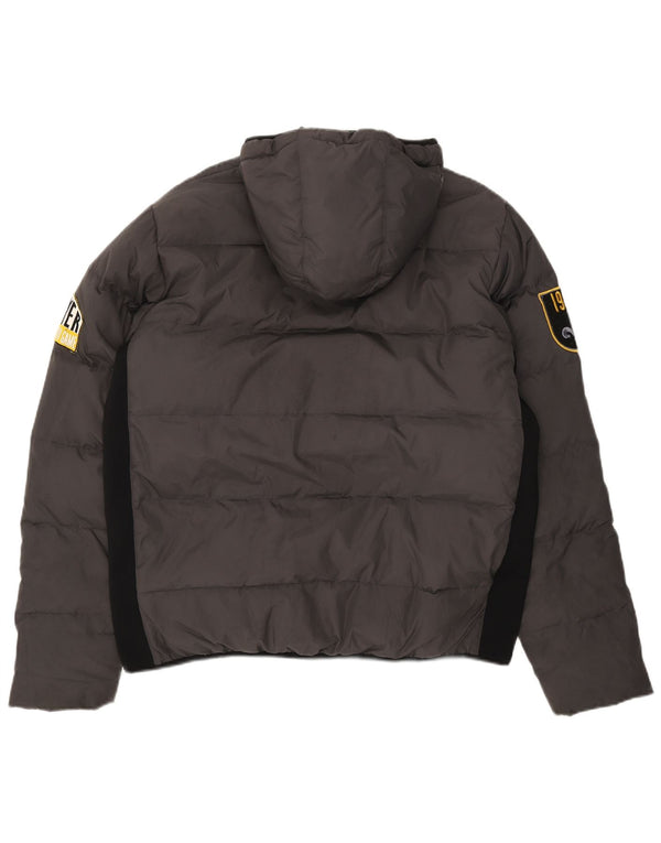 Playlife Herre hættepolstret jakke UK 44 2XL Grå Colourblock Polyester