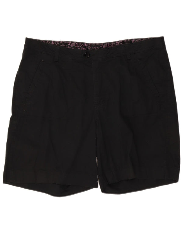 Lee Womens Riders Chino Shorts med høj talje US 18 2XL W38 Sort bomuld