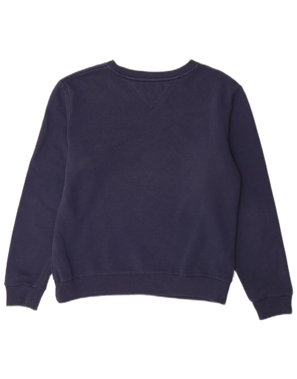 Tommy Hilfiger Dame Grafisk Sweatshirt Jumper UK 16 Large Navy Blue