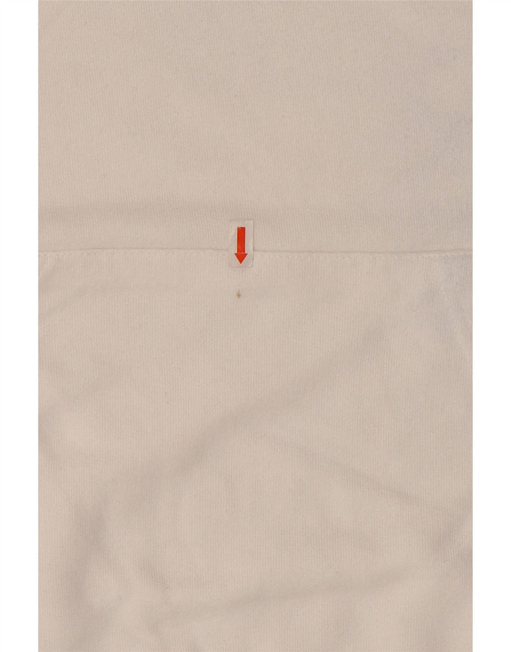 PULL & BEAR Mens Loose Fit Graphic Hoodie Jumper Medium White Cotton