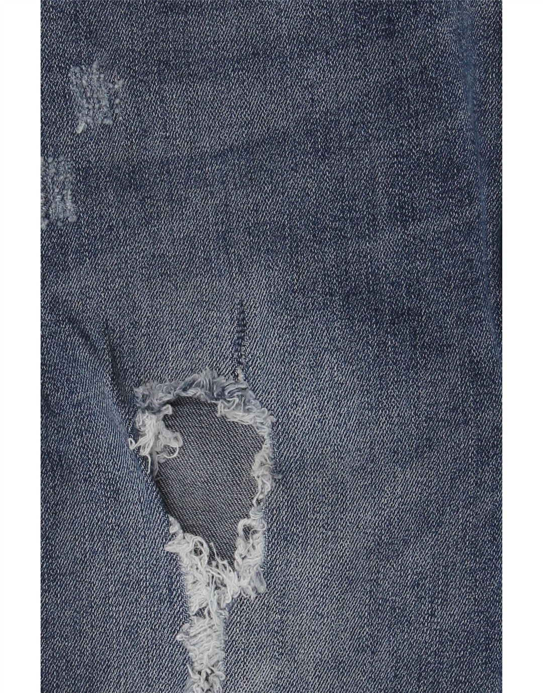 Zara Dame Distressed Slim Jeans W36 L28 Blå Polyester