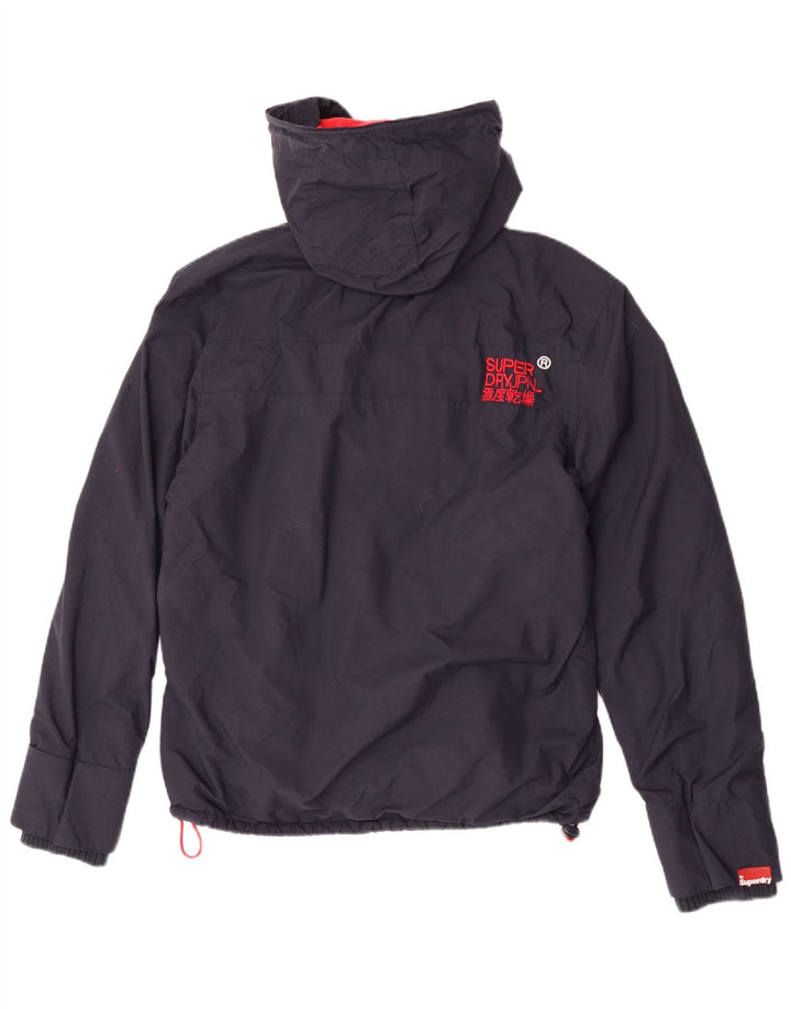 Superdry Graphic Windbreaker Jacket til kvinder UK 16 Large Navy Blue