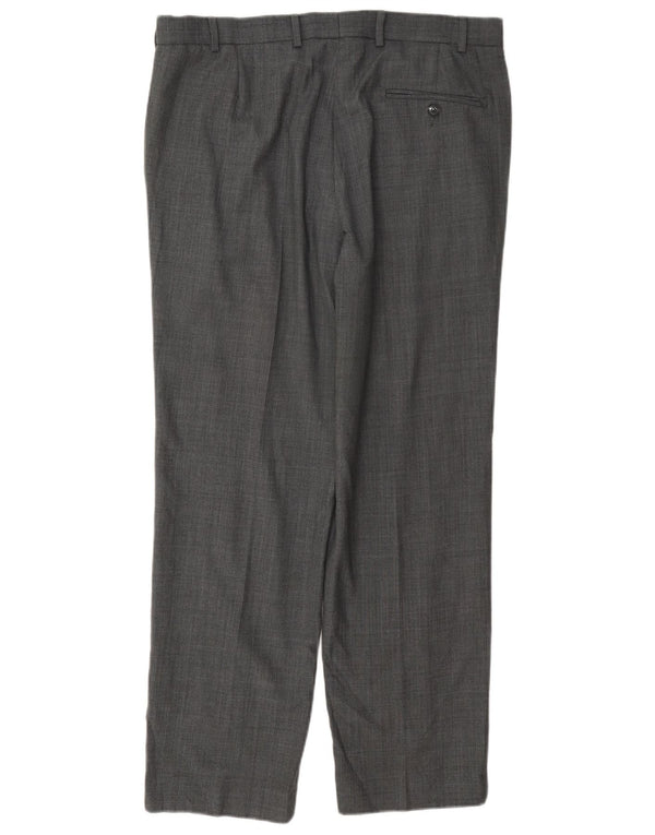 Marks & Spencer Straight Suit Bukser til mænd W34 L31 Grå polyester