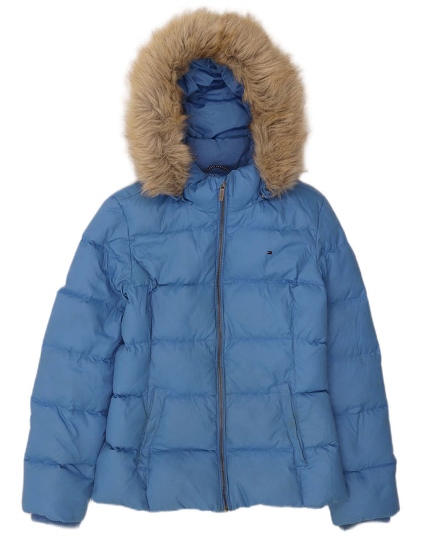 Tommy Hilfiger piger hættepolstret jakke 15-16 år blå polyester