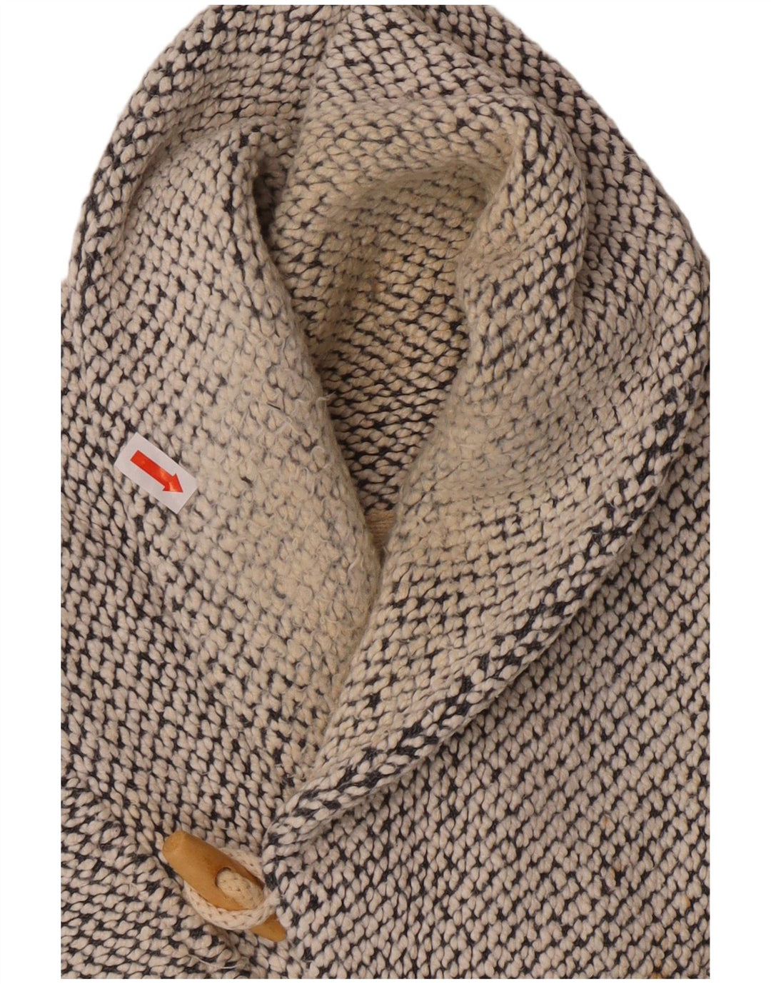 Weird Fish Herre Shawl Neck Sweatshirt Jumper Lille Beige Bomuld