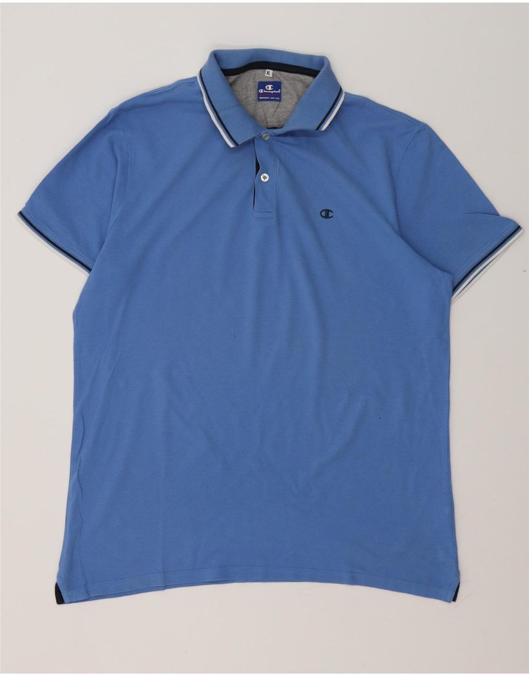 CHAMPION Poloshirt til mænd XL Blå Bomuld