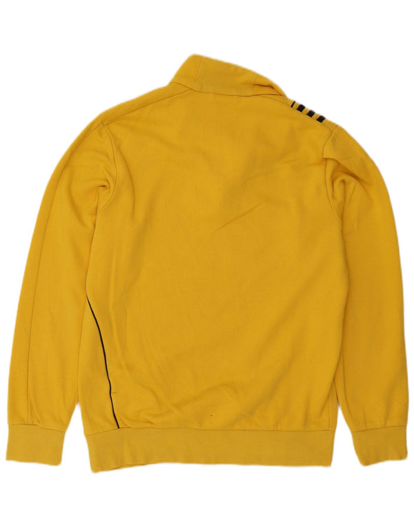 Adidas Sweatshirt med lynlås til mænd UK 40/42 Medium gul bomuld