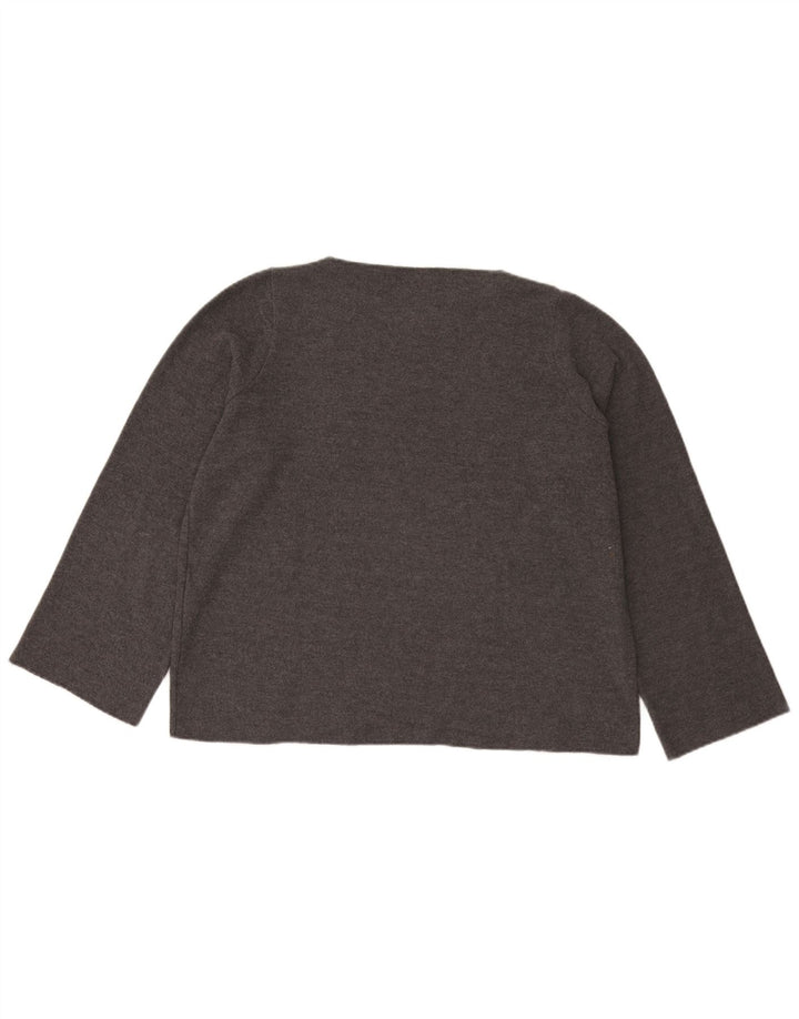 Zara Dame Oversized Top Langærmet UK 14 Medium Grå