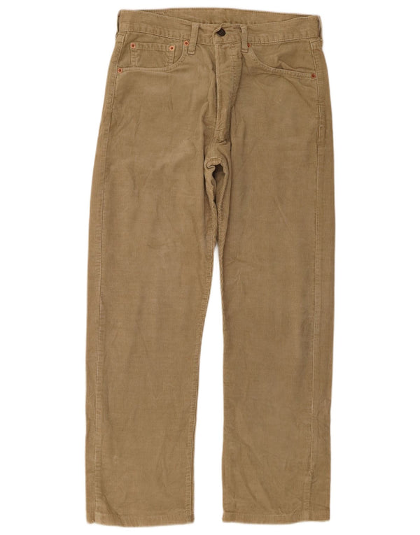 LEVI'S Mens 551 Straight Corduroy Trousers W31 L28  Beige Cotton