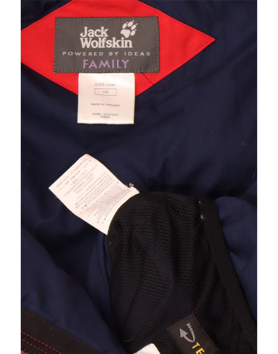 Jack Wolfskin Boys Windbreaker Jacket 11-12 År Rød Colourblock Polyester