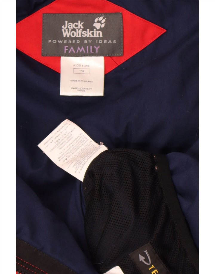 Jack Wolfskin Boys Windbreaker Jacket 11-12 År Rød Colourblock Polyester