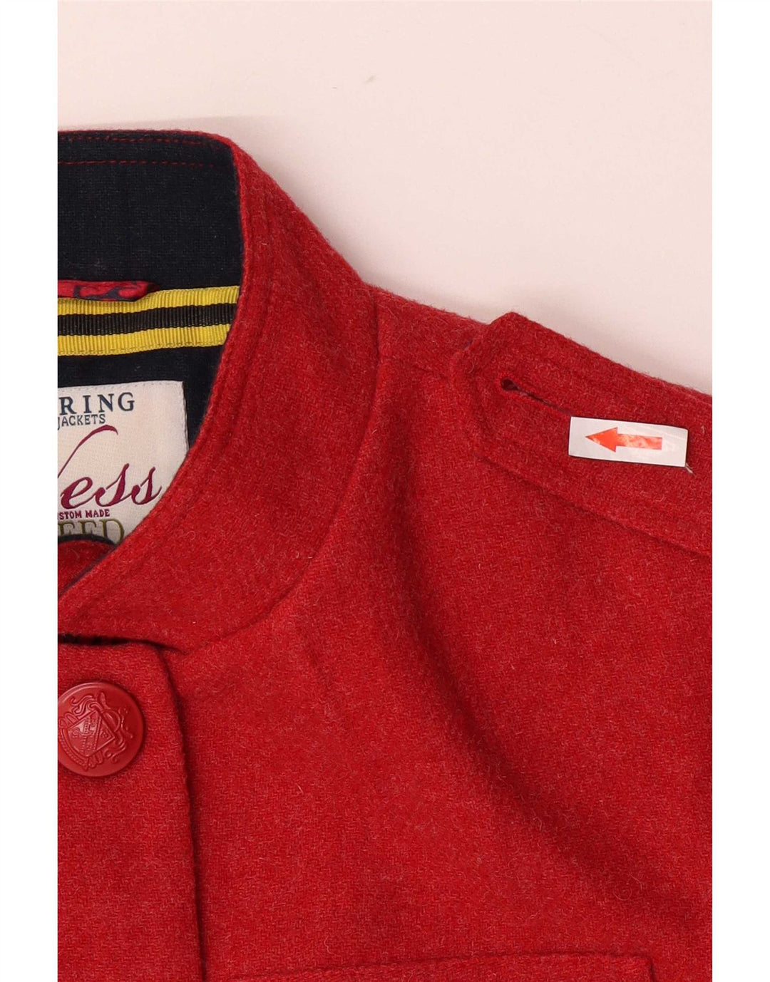 Ness Womens Military 4-knaps blazerjakke UK 10 Small Red Wool