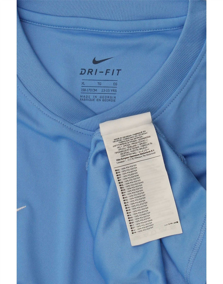 Nike Boys Dri Fit T-Shirt Top 13-14 år XL Blå Polyester