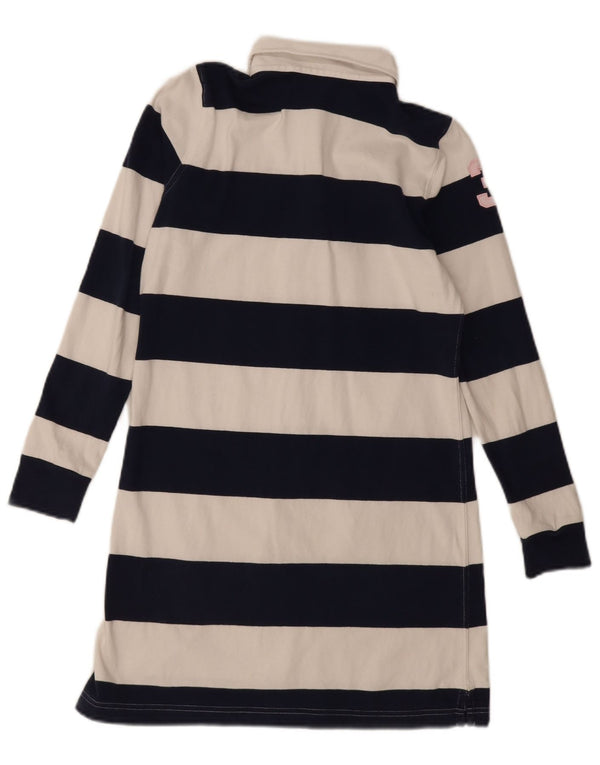 Ralph Lauren Pige Langærmet Polo Kjole 15-16 år XL Sort Stribet