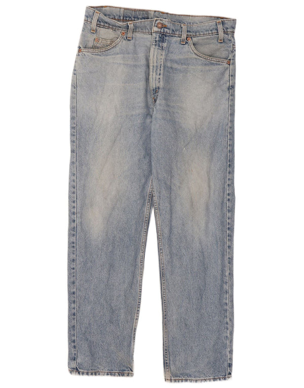 Levi's Herre 505 Straight Jeans W36 L30 Blå Bomuld