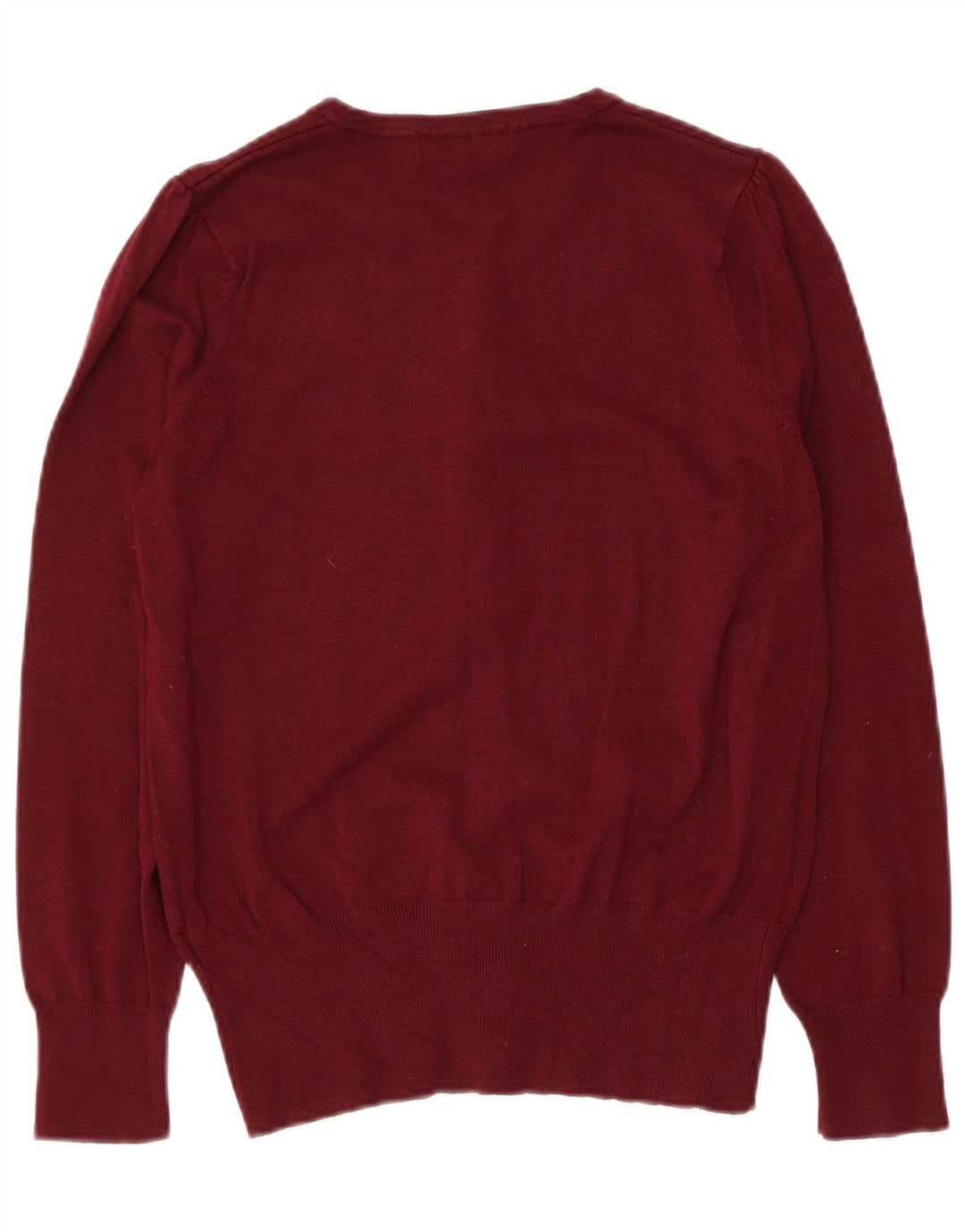 Marks & Spencer Dame Cardigan Sweater UK 12 Medium Maroon Viscose