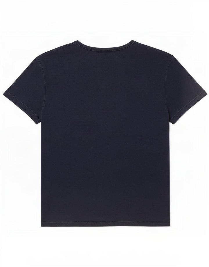 Benetton Dame T-Shirt Top UK 12 Medium Navy Blue