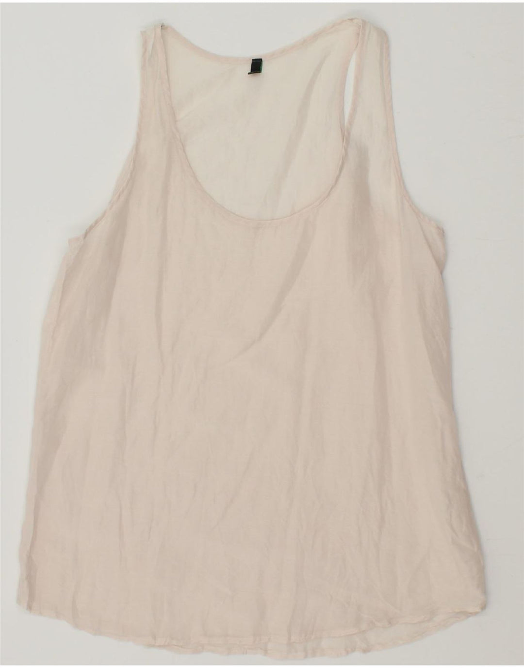 BENETTON Womens Sleeveless Blouse Top UK 12 Medium Pink Vintage Benetton and Second-Hand Benetton from Messina Hembry 