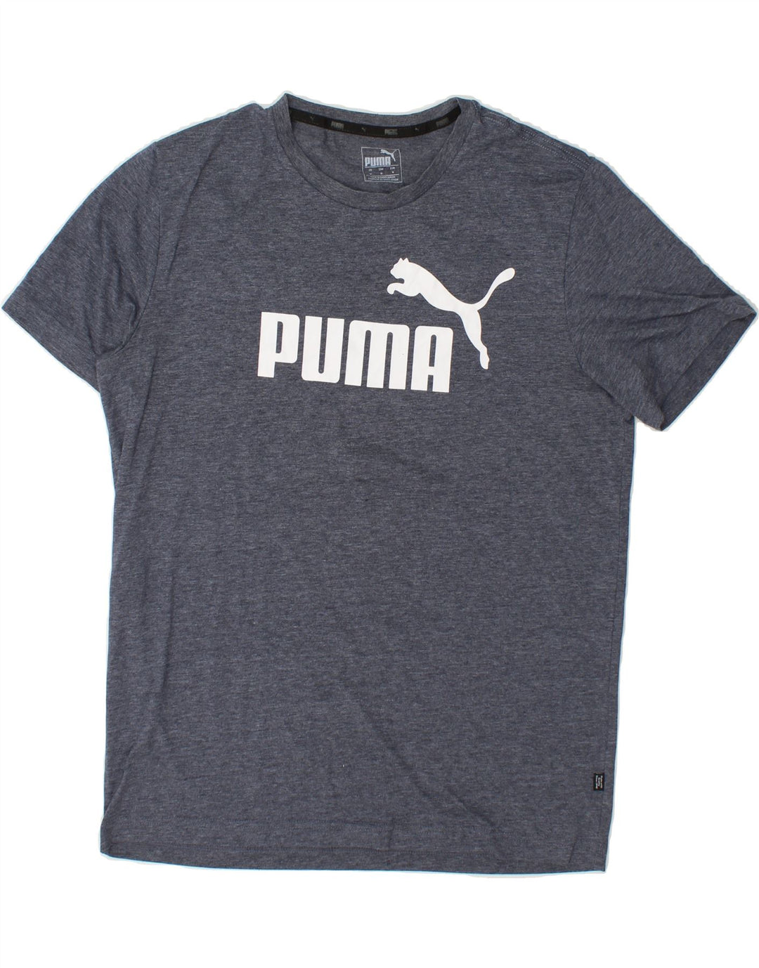PUMA Mens Graphic T-Shirt Top Medium Navy Blue Vintage Puma and Second-Hand Puma from Messina Hembry 