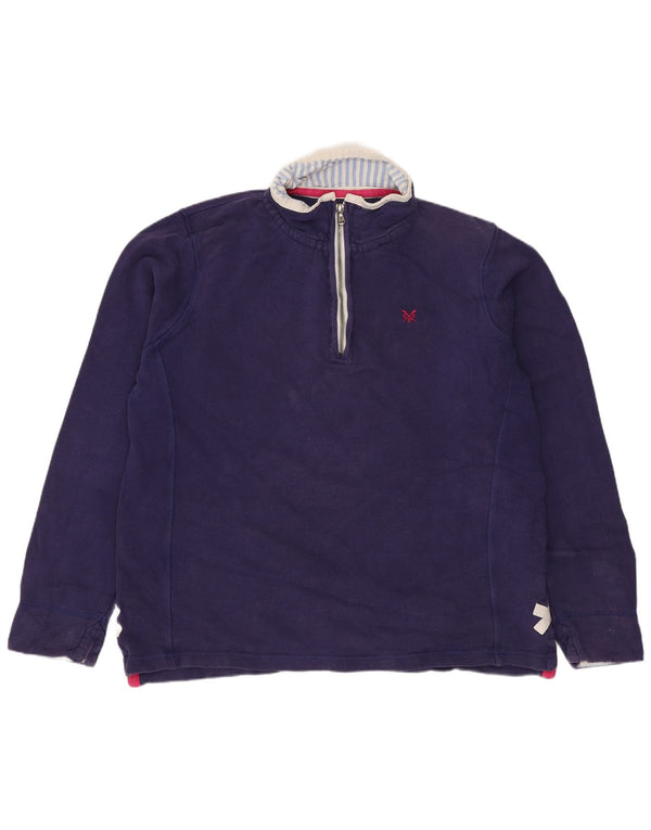 Besætningstøj Dame Sweatshirt med lynlås-hals DK 16 Stor marineblå