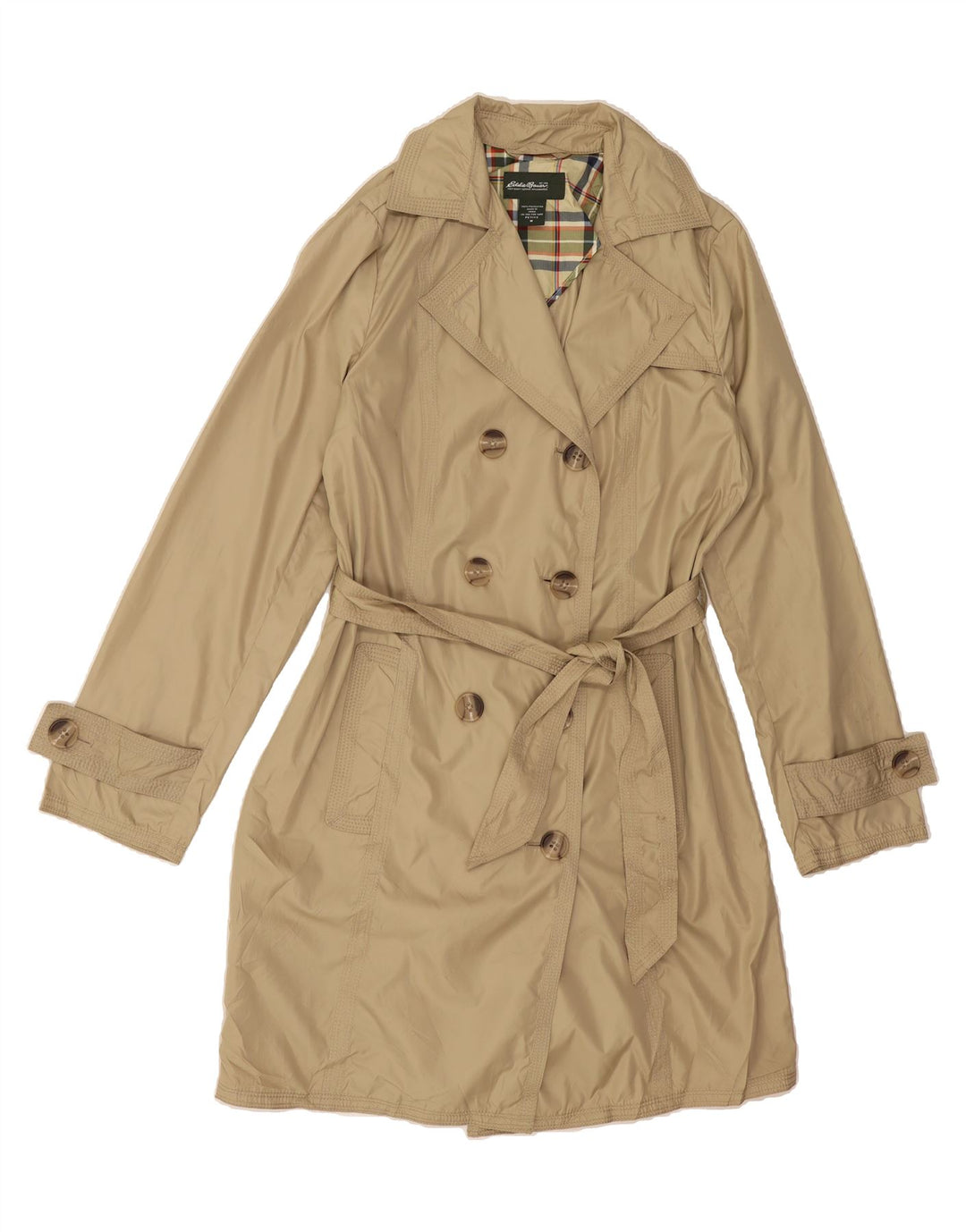 EDDIE BAUER Womens Trench Coat UK 14 Medium Beige Polyester Vintage Eddie Bauer and Second-Hand Eddie Bauer from Messina Hembry 