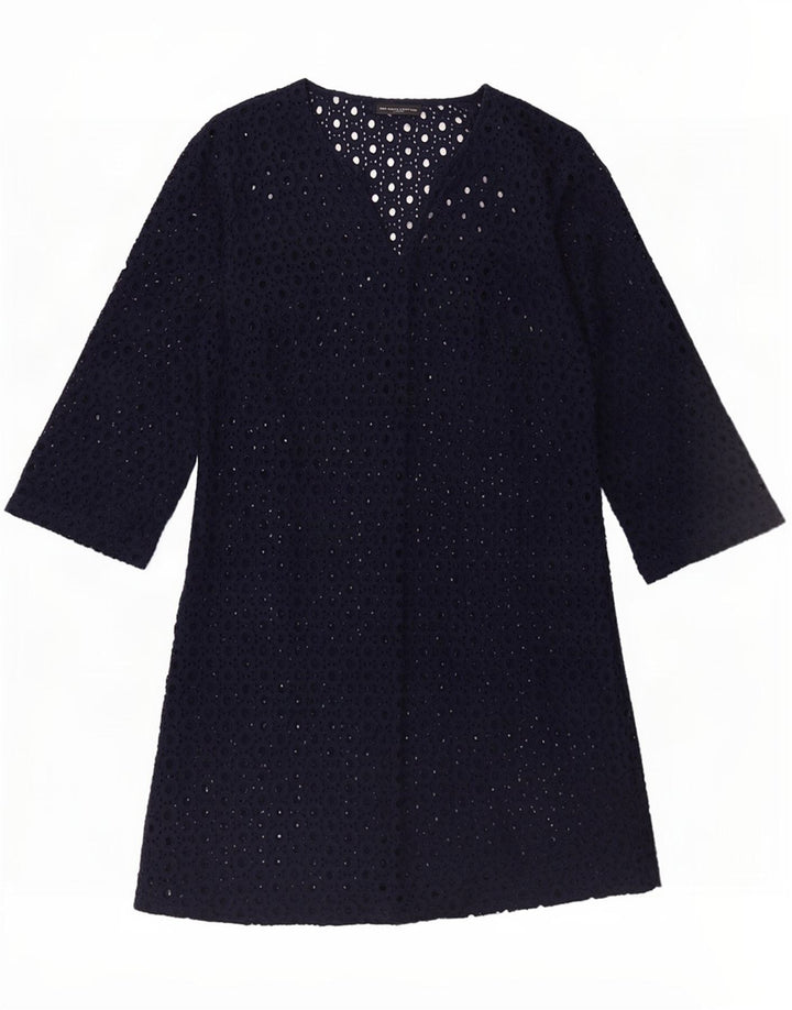 The White Company Dame Strand 3/4 ærmer Basic Dress UK 10 Small Navy Blue