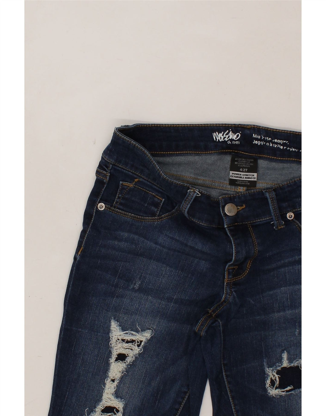 MOSSIMO Womens Boyfriend Jegging Jeans US 4 Small W27 L28 Navy Blue Vintage Mossimo and Second-Hand Mossimo from Messina Hembry 