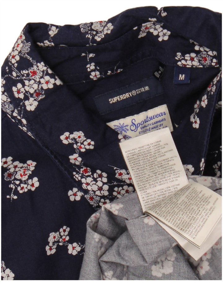 SUPERDRY Kortærmet Herreskjorte Medium Navy Blue Floral Modal