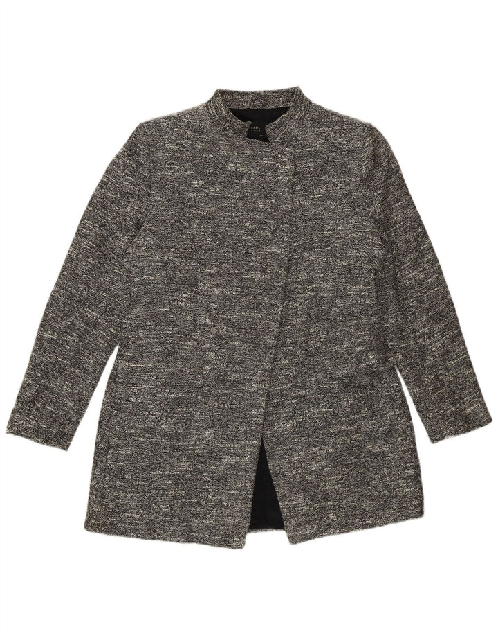 Zara Dame Overfrakke UK 18 XL Grå Flecked Bomuld