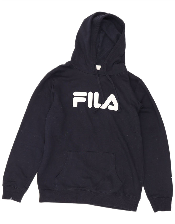 Fila drenge grafisk hættetrøje 13-14 år marineblå polyester