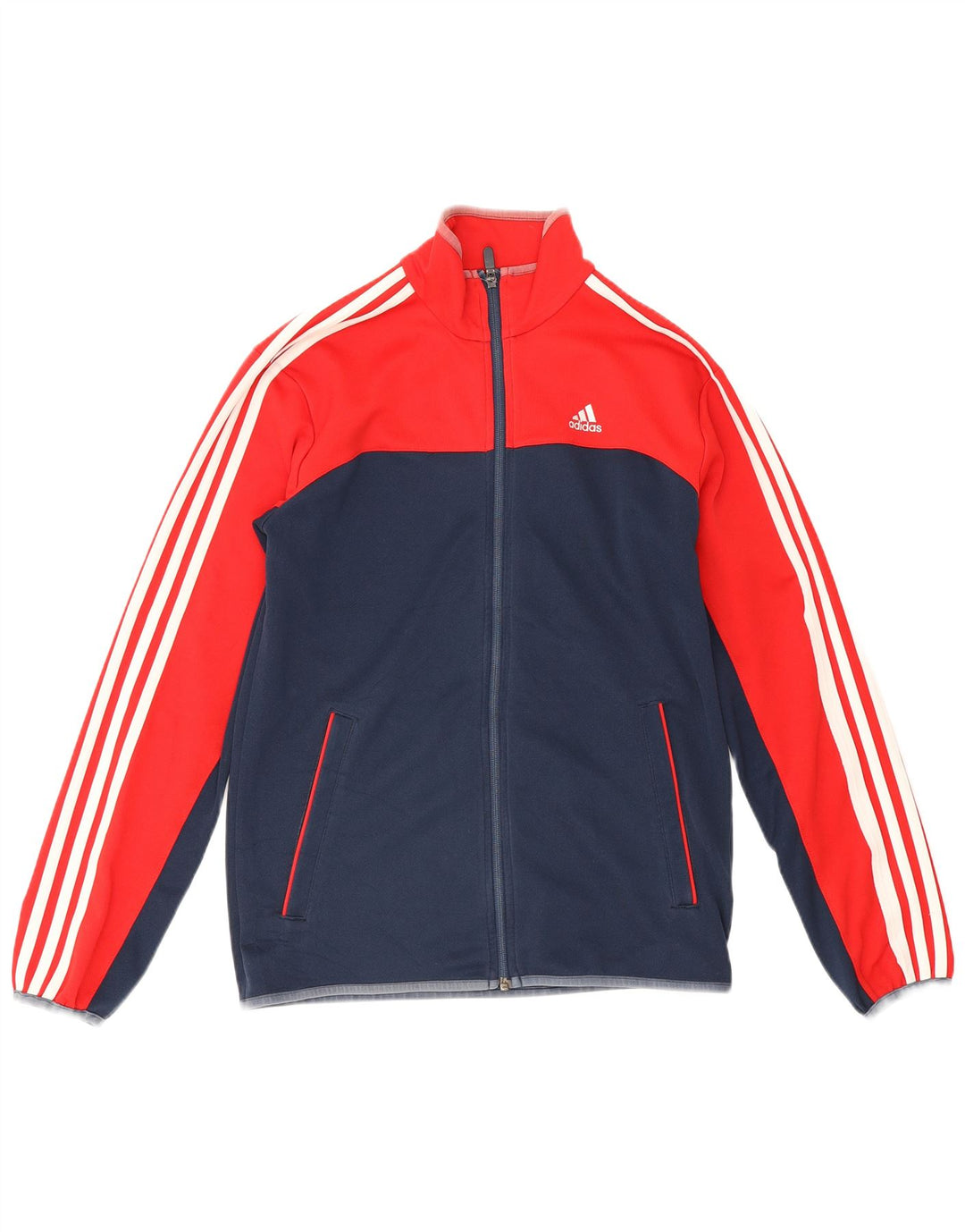 Adidas fuld træningsdragt til mænd UK 36/38 Small Navy Blue Colourblock Polyester