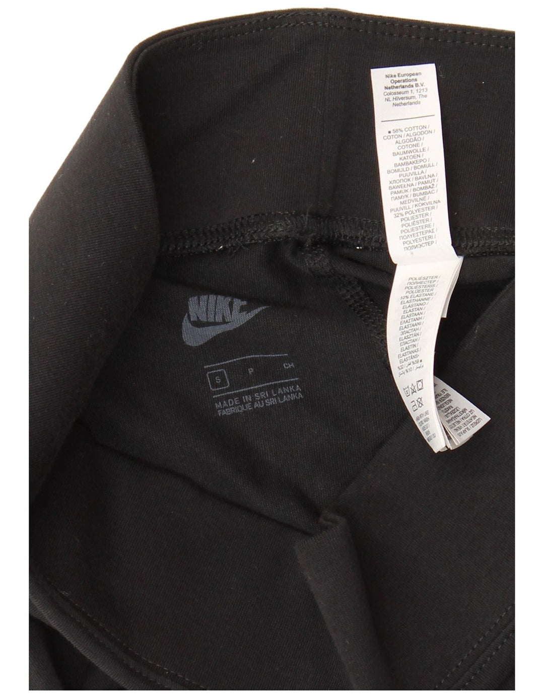Nike Dame Grafiske Leggings UK 8 Small Black Bomuld