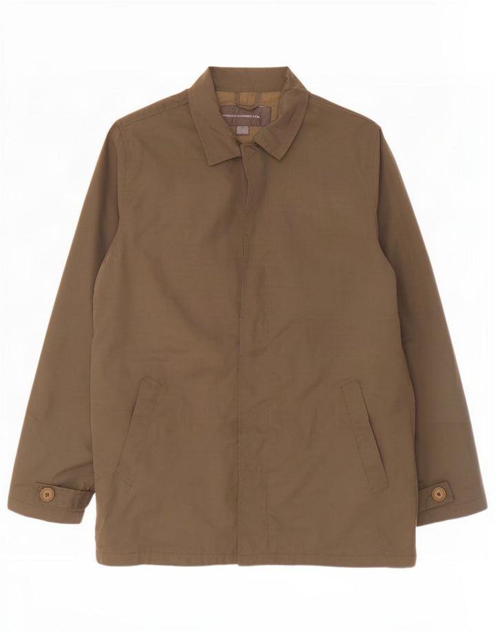 French Connection Overfrakke til mænd UK 42 XL Khaki Polyester