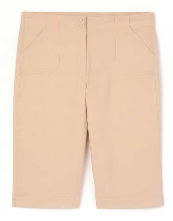 Marks & Spencer Capri-bukser til kvinder UK 20 2XL W40 L20 Hvidt hør
