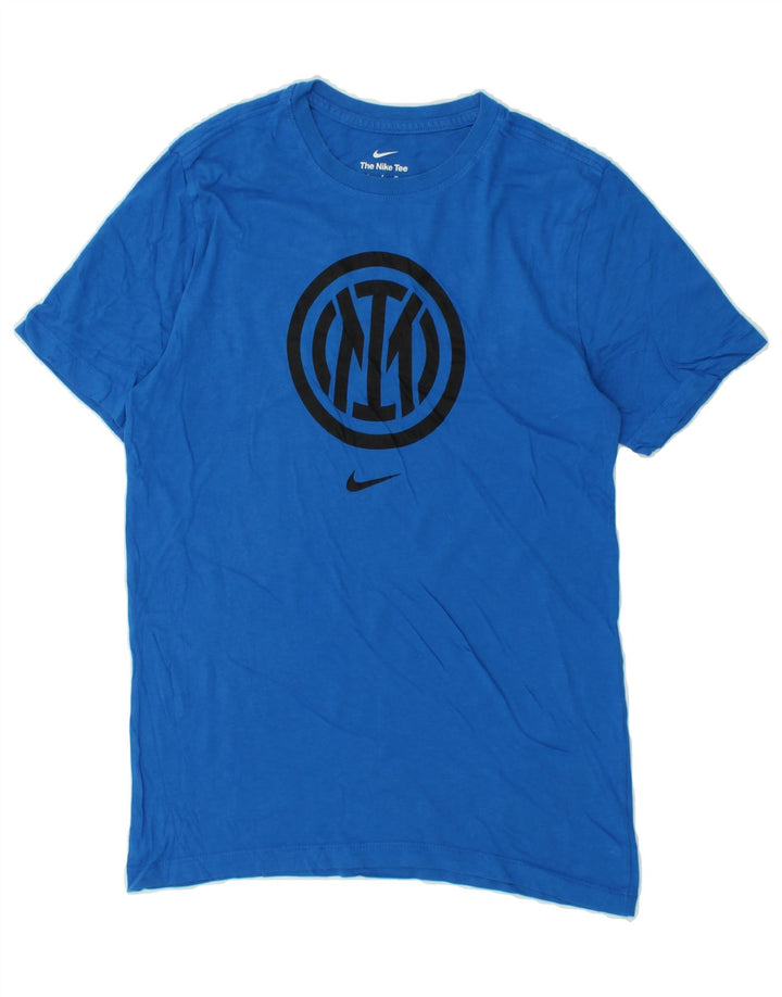 NIKE Mens Graphic T-Shirt Top Small Blue Cotton Vintage Nike and Second-Hand Nike from Messina Hembry 