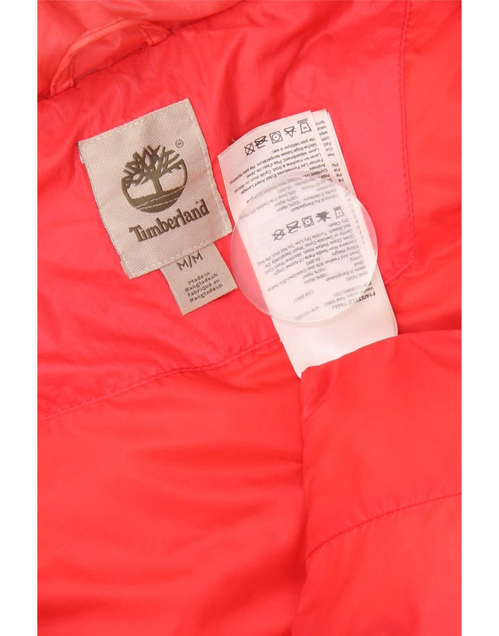 Timberland Womens Polstret Gilet UK 14 Medium Pink Nylon