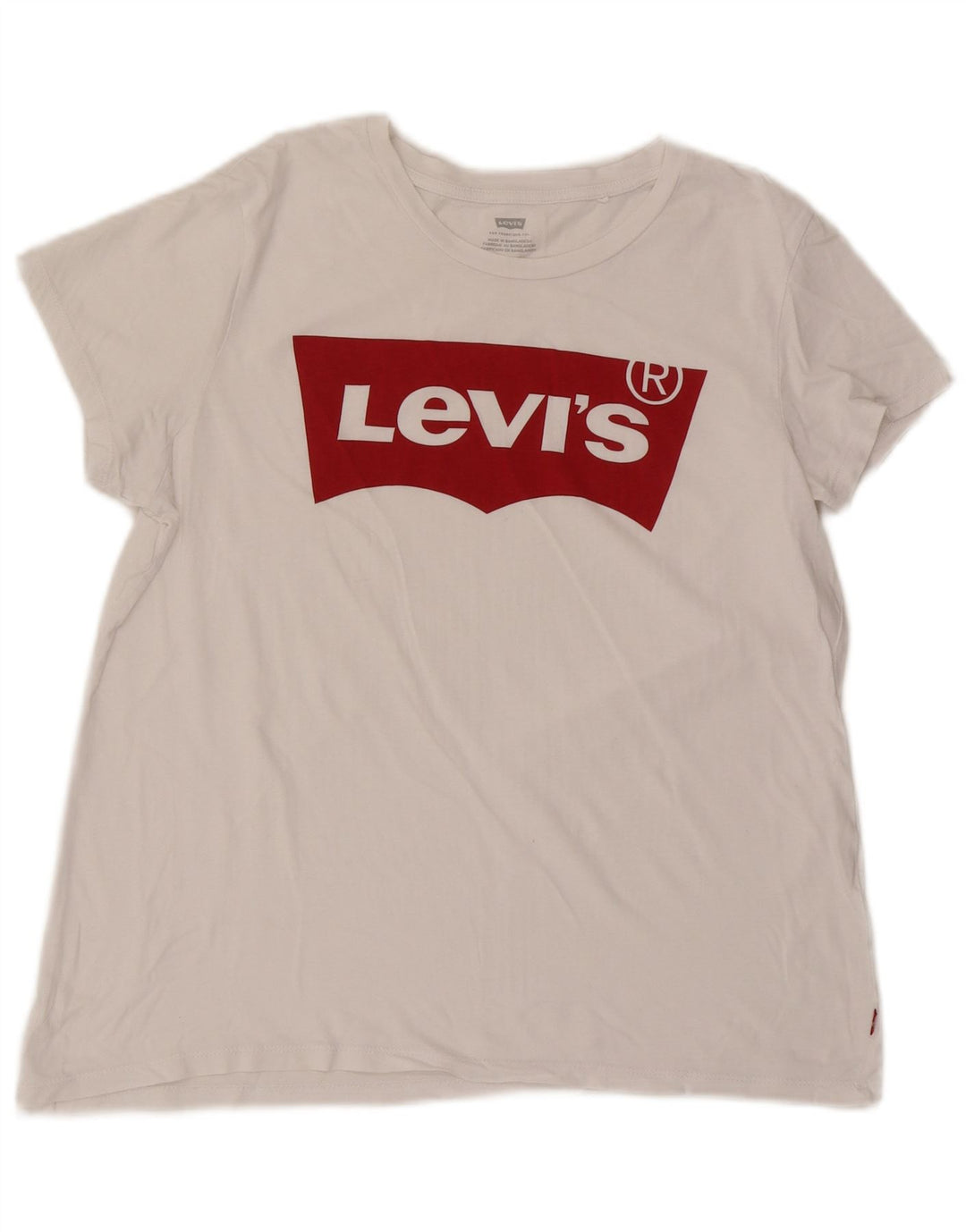Levi's Dame Grafisk T-Shirt Top UK 16 Large White