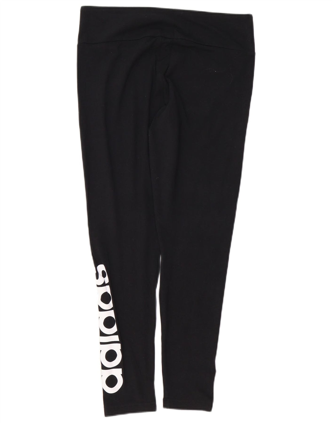 ADIDAS Grafiske Leggings til kvinder UK 16/18 Stor sort bomuld