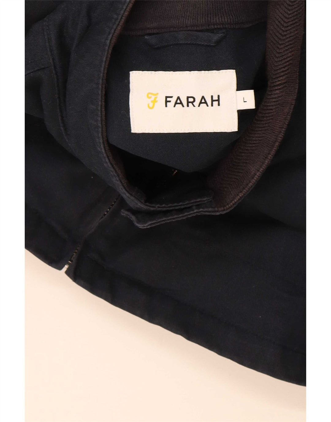Farah Herre Bomber Jacket UK 40 Large Navy Blue Cotton