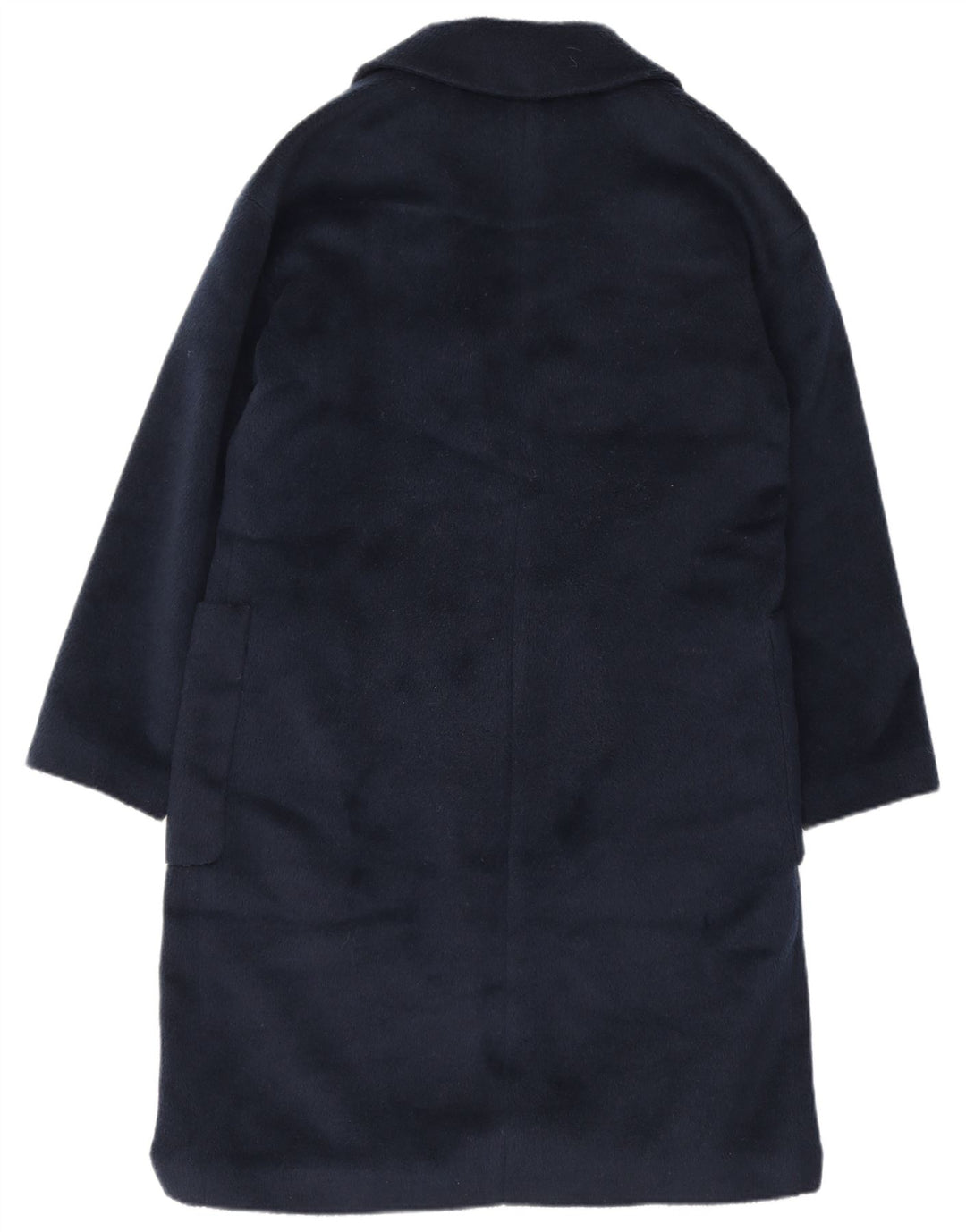Marks & Spencer Dame Overfrakke UK 12 Medium Navy Blue Polyester